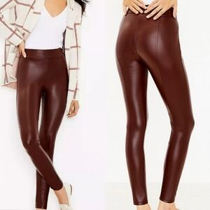 LOFT Faux Vegan Leather Skinny Pants